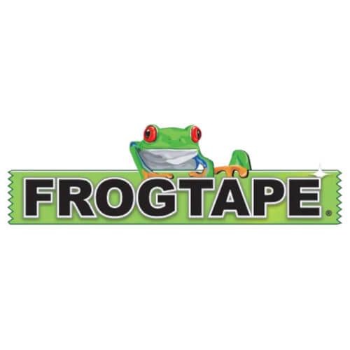 FrogTape logo with a frog mascot on green tape, ideal for industrial adhesive tapes and masking tape solutions.